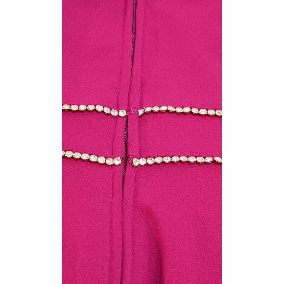 B. Smart Juniors Size 9 Magenta Spaghetti Strap Rhinestones Dress Pink NWT *FLAW - Picture 10 of 11